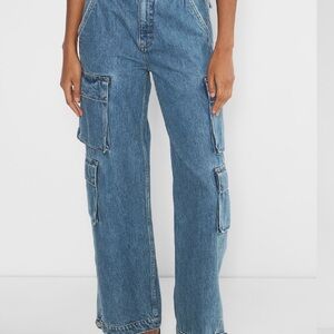 Aritzia Denim Forum the 90's Millie High Rise Cargo Jean Size 26
